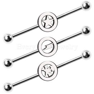 Product 316L Stainless Steel Logo Design Industrial Barbell