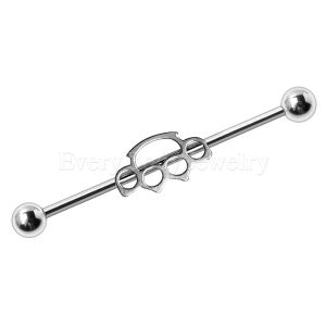 Product 316L Surgical Steel Brass Knuckle Industrial Barbell