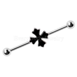 Product 316L Industrial Barbell with Cross Patonce