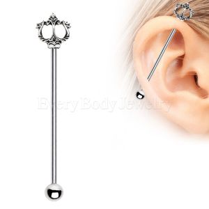 Product 316L Stainless Steel Ancient Trident of Poseidon Industrial Barbell 