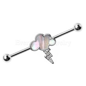 Product 316L Stainless Steel Cloud and Lighting Industrial Barbell