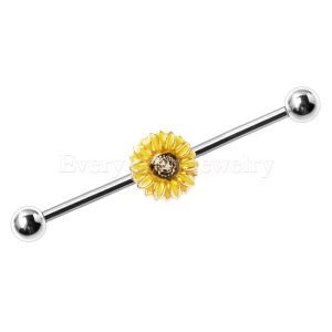 Product 316L Stainless Steel Sunflower Industrial Barbell