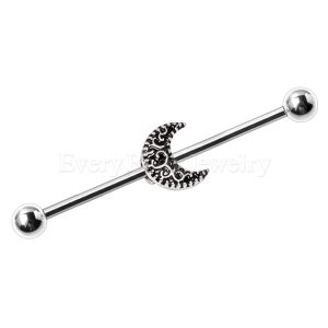 Product 316L Stainless Steel Tribal Crescent Moon Industrial Barbell
