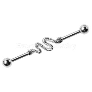 Product 316L Stainless Steel Snake Industrial Barbell