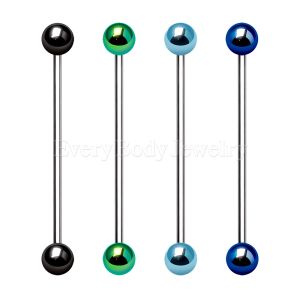 Product 316L Industrial Barbell with PVD Plated Balls