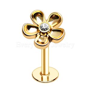 Product Gold Plated Daisy Flower Labret