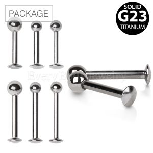 Product 70pc Package of G23 Titanium Labret in Assorted Sizes