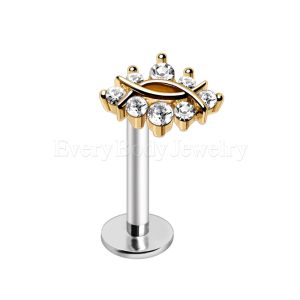Product Gold Plated Jeweled Ancient Symbol Sign Labret