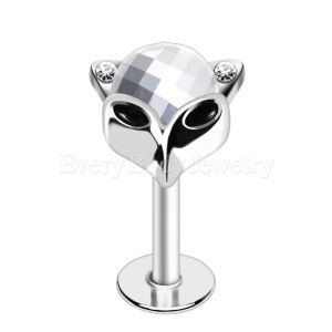Product 316L Stainless Steel Silver Fox Labret