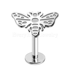 Product 316L Stainless Steel Flat Bee Labret