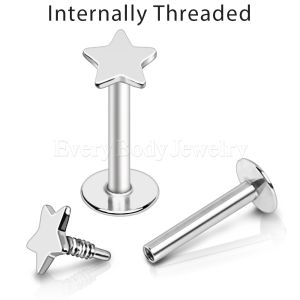 Product Internally Threaded 316L Stainless Steel Star Labret