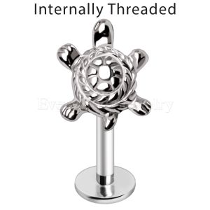 Product Internally Threaded 316L Stainless Steel Turtle Labret