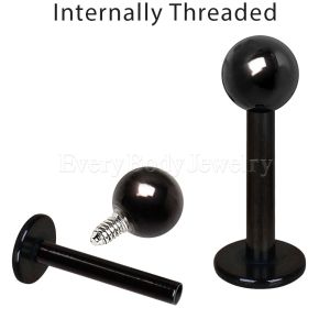 Product Black PVD Plated Internally Threaded Labret