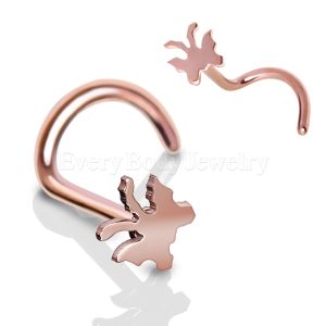 Product Rose Gold Plated Nose Screw with Butterfly