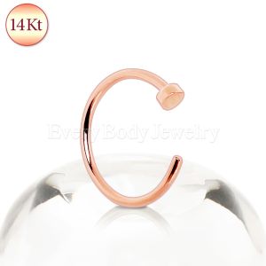 Product 14Kt Rose Gold Nose Hoop Ring