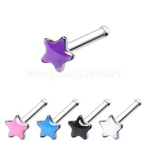 Product 316L Surgical Steel Epoxy Star Stud Nose Ring