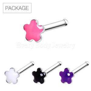 Product 40pc Package of Epoxy Flower Stud Nose Ring