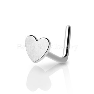 Product 316L Stainless Steel Heart L Bend Nose Ring