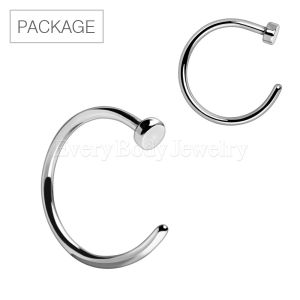 Product 40pc Package of 316L Stainless Steel Nose Hoop Rings in Assorted Sizes 
