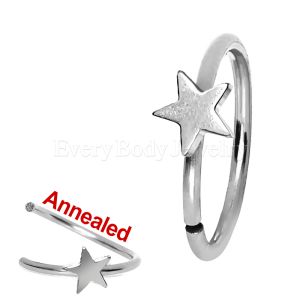 Product 316L Surgical Steel Annealed Star Nose Hoop