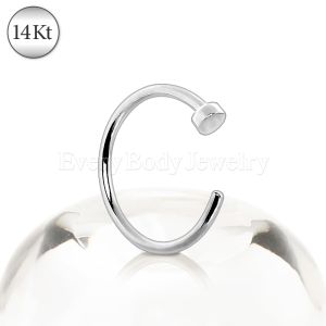 Product 14Kt White Gold Nose Hoop Ring
