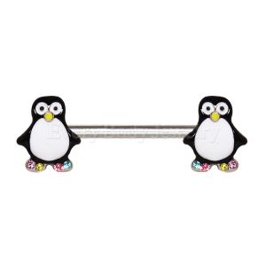 Product 316L Stainless Steel Adorable Penguin Nipple Bar