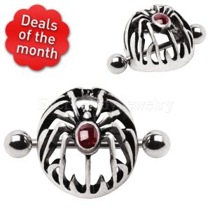 Product 316L Stainless Steel Gothic Spider Dome Shape Nipple Shield