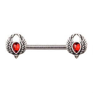 Product 316L Stainless Steel Winged Blood Drop Nipple Bar