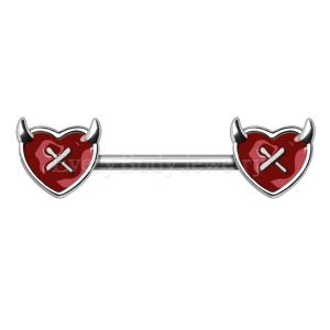 Product 316L Stainless Steel Devil's Heart Nipple Bar