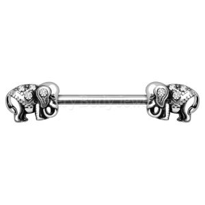 Product 316L Stainless Steel Festive Elephant Nipple Bar