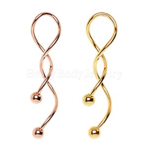 Product Gold Plated Spiral Navel Rings
