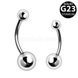 Product Titanium Navel Ring with Solid Balls