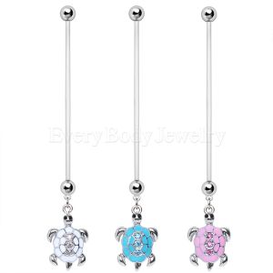 Product BioFlex Pregnancy Navel Ring with Turtle Shaped Dangle