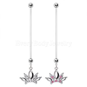 Product BioFlex Pregnancy Navel Ring with Diva Crown Shaped Dangle