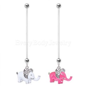 Product BioFlex Pregnancy Navel Ring with Elephant Dangle