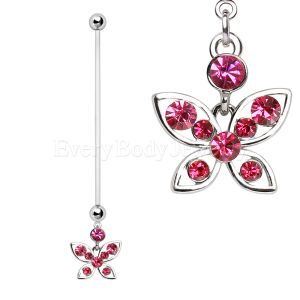 Product BioFlex Butterfly Dangle Pregnancy Navel Ring