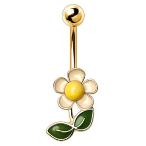 Product Gold Plated Summer Wildflower Navel Ring