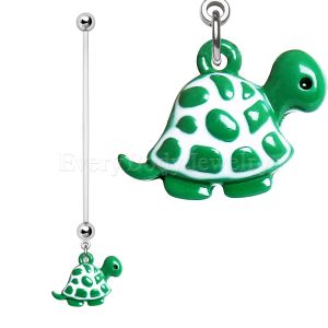 Product BioFlex Green Baby Turtle Pregnancy Navel Ring