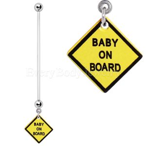 Product BioFlex Baby On Board Sign Pregnancy Navel Ring