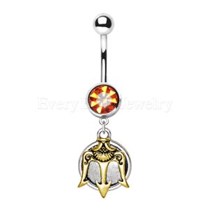 Product 316L Stainless Steel Mystical Navel Ring With Poseidon's Trident