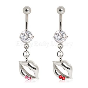 Product 316L Stainless Steel Jewelry Lip Dangle Navel Ring