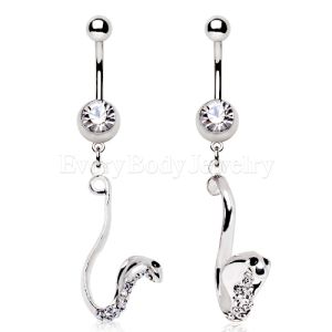 Product 316L Stainless Steel Cobra Navel Ring