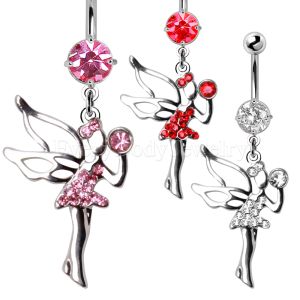 Product 316L Stainless Steel Fairy Dangle Navel Ring