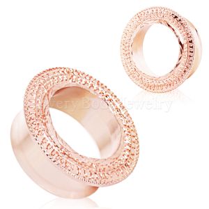 Product Rose Gold Plated Entice Filigree Double Flare Tunnel Plug