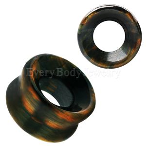 Product Natural Blue Tiger Eye Stone Double Flare Tunnel Plug