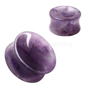 Product Natural Amethyst Concave Stone Saddle Plug