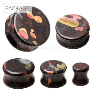 Product 60pc Package of Natural Plum Blossom Jade Stone Saddle Plug in Assorted Sizes