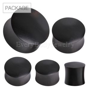 Product 60pc Package of Organic Black Arang Wood Saddle Plug in Assorted Sizes