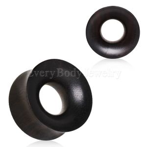 Product Organic Black Arang Wood Thick Walled Concave Tunnel Plug