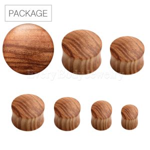 Product 42pc Package of Organic Olive Wood Saddle Plug in Assorted Sizes